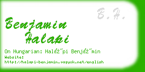 benjamin halapi business card